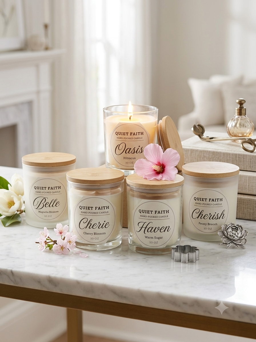Quiet Faith Hand Poured Candle Collection