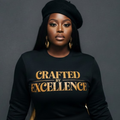 Black Excellence Tee – Gold Graphic Streetwear Shirt