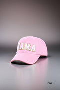Mama Chenille Patch Cotton Baseball Cap Hat: PINK