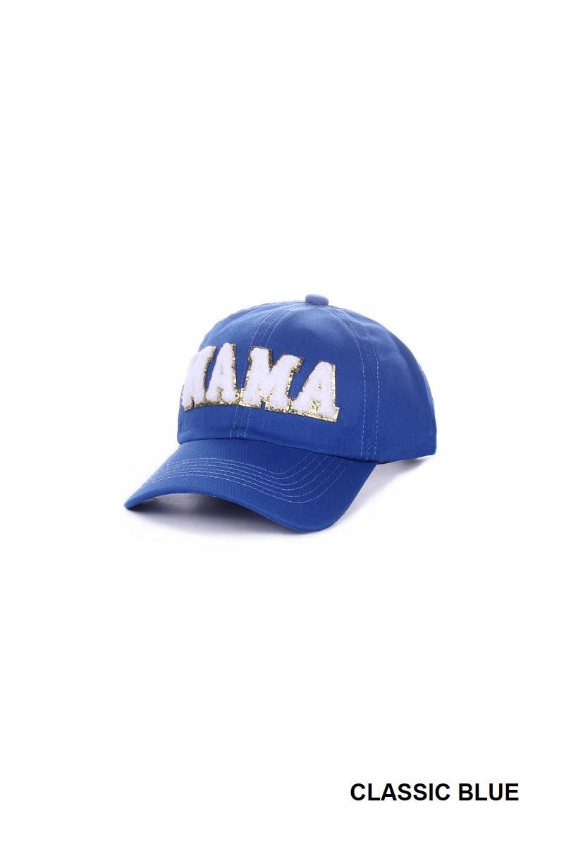 Mama Chenille Patch Cotton Baseball Cap Hat: PINK