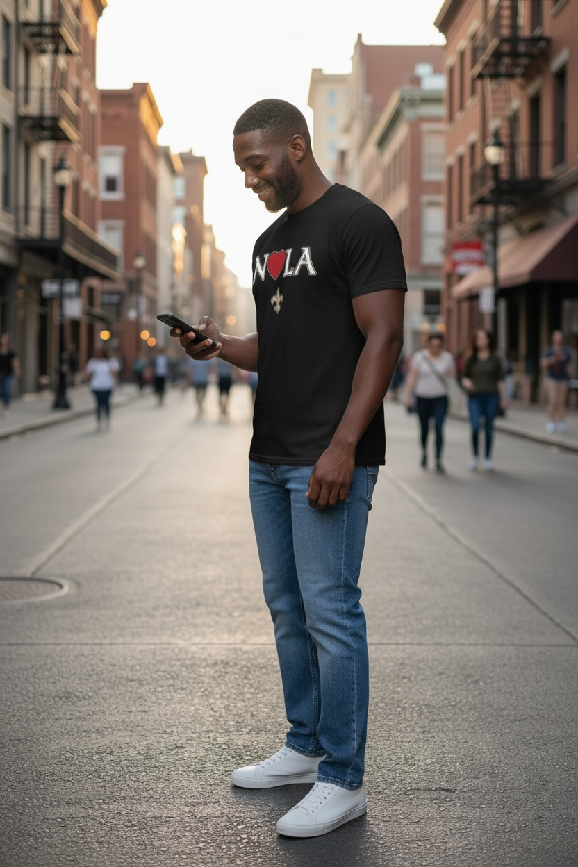 NOLA Love Fleur-de-Lis Graphic Tee