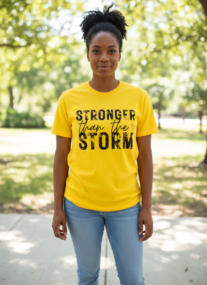Stronger Than The Storm Tee – Resilience Graphic Shirt