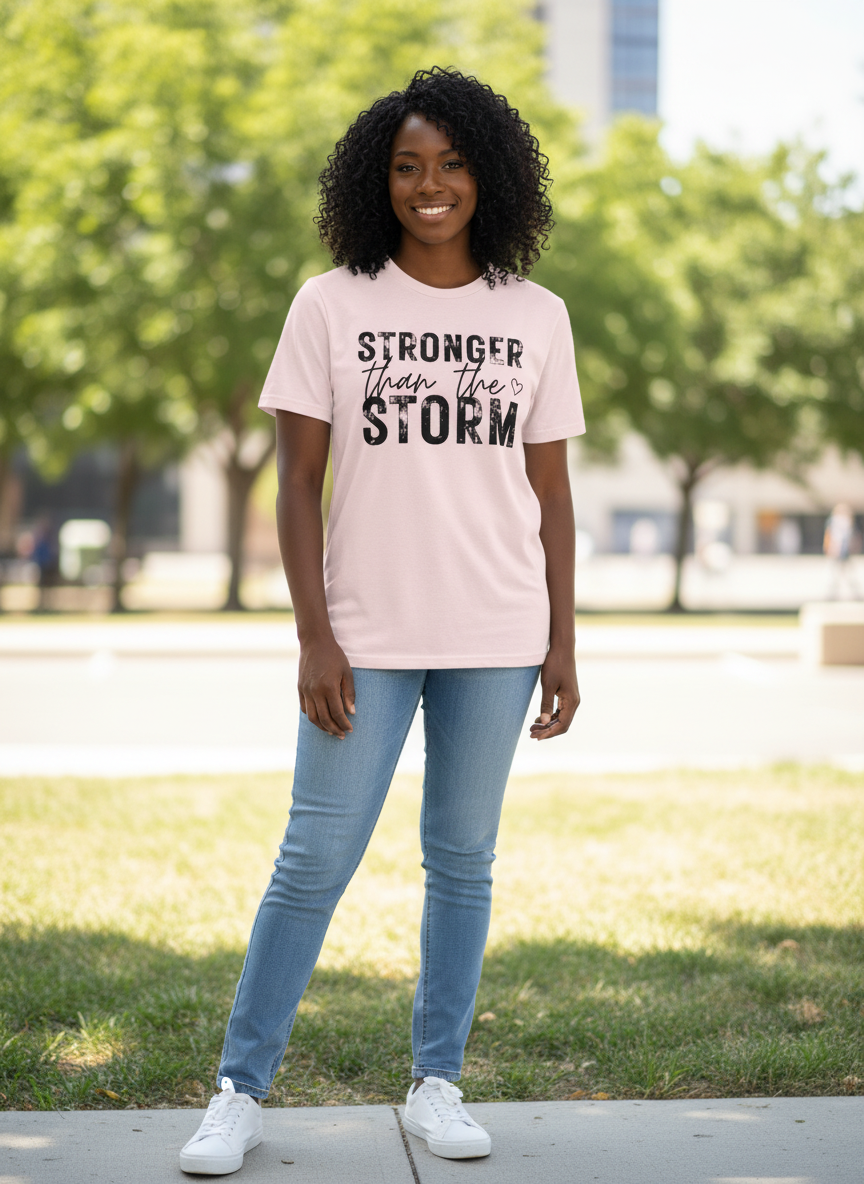 Stronger Than The Storm Tee – Resilience Graphic Shirt