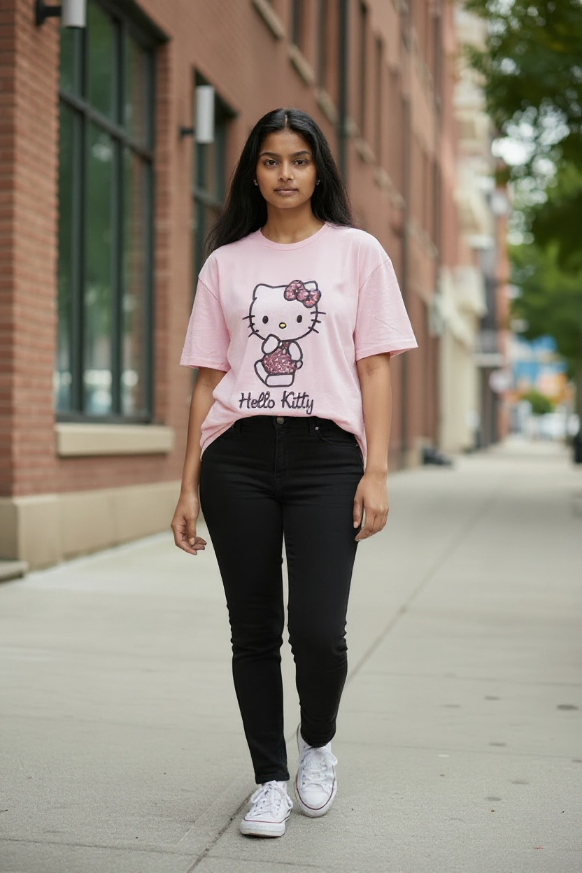 Hello Kitty Graphic Tee - Pink