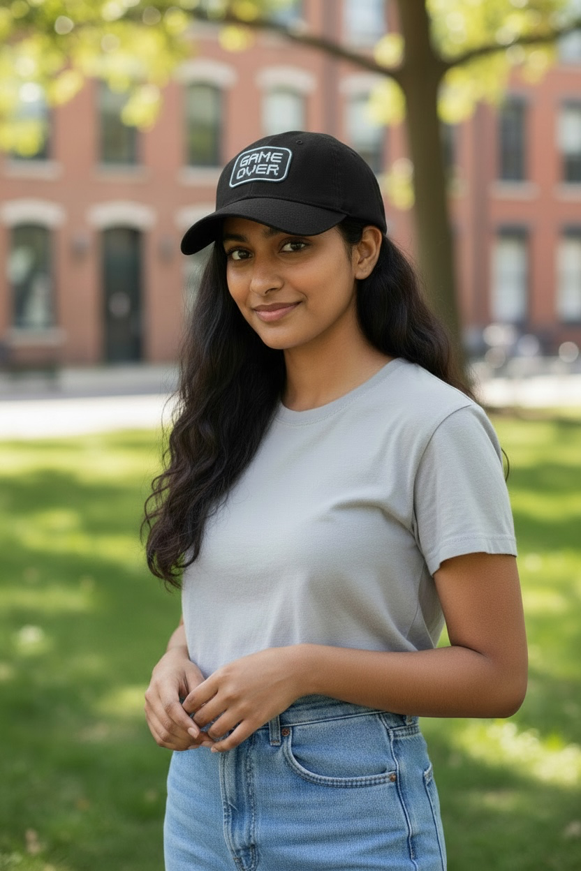 Game Over Hat - Black