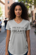 Hustle and Heart Will Set You Apart V-Neck Tee