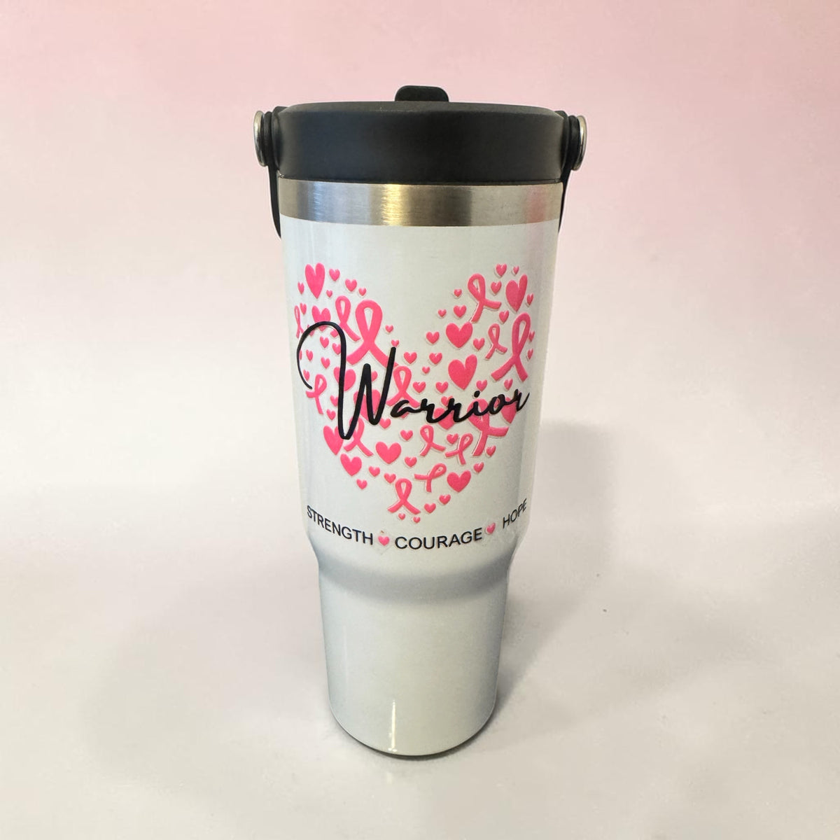 Warrior Tumbler – Pink Ribbon
