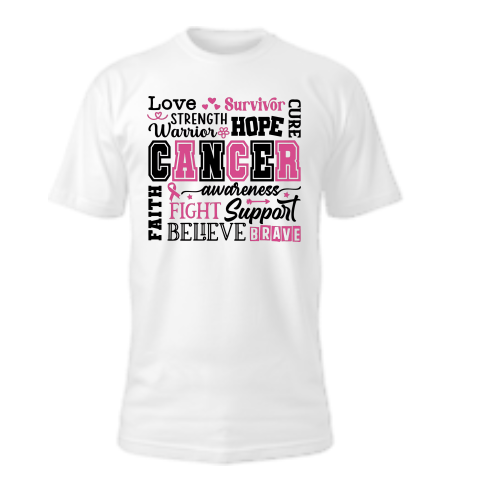 Words of a Warrior Breast Cancer Awareness Tee